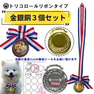 メダル 金銀銅 50mm ペット ドッグ 大会...の詳細画像1