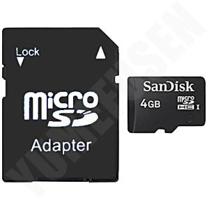 [S4] 送料250円 SANDISK サンディスク microSDHC 4GB UHS-I (Class10相当) マイクロSD SDアダプタ付 バルク品｜yumefusen