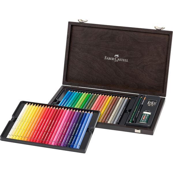 Faber-Castell ファーバーカステル ポリクロモス色鉛筆 48色＋アクセサリー木箱入