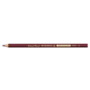 三菱鉛筆 ポリカラー 色鉛筆 7500 あかむらさき 12本 (1ダース)｜yumegazai