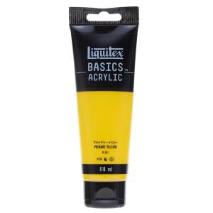 Liquitex リキテックス ベーシックス アクリル絵具 118ml #410 B-201 プライマリーイエロー｜ゆめ画材