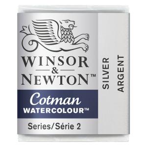 Winsor＆Newton コットマン ウォーターカラー ハーフパン 617 シルバー｜yumegazai