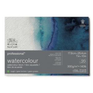 Winsor＆Newton プロフェッショナル水彩紙ブロック 荒目 300g 17.8×25.4