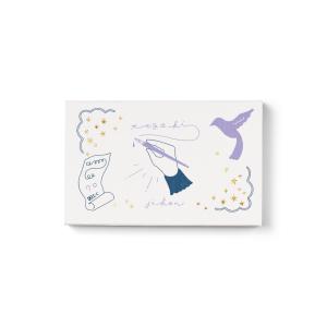 てがき時間 名刺サイズの紙箱入りのメッセージカード BOX クロ｜yumegazai