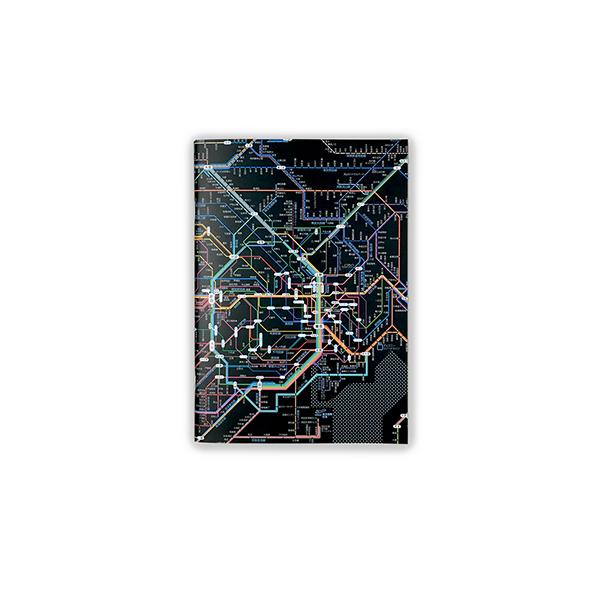 鉄道路線図 ノートA5 首都圏 日本語 ブラック RNASJB