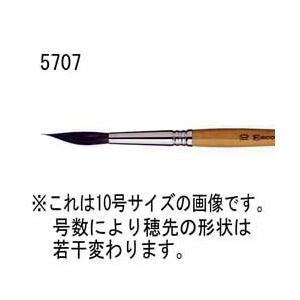 水彩筆 Escoda エスコダ 水彩筆 5707 リス ラウンドスラント 短軸 8号