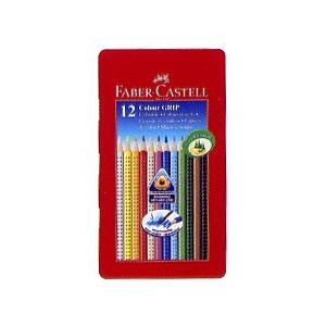 Faber-Castell ファーバーカステル Red-range カラーグリップ 色鉛筆 12色セット 缶入｜yumegazai