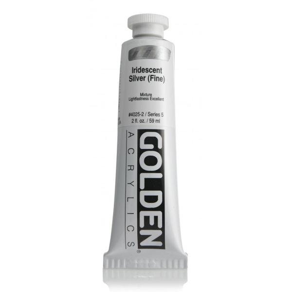 GOLDEN ゴールデン 高粘度 アクリル樹脂絵具 GHB 59ml 4025 イリデッセント シル...