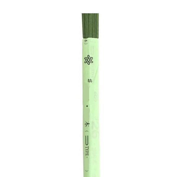 紙テープ巻きワイヤー 太さ約0.28mm (200本) 番手30 緑 36cm