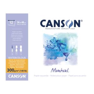 CANSON キャンソン モンバル 水彩紙 300g/m2 中目 B3サイズ 36×48cm 天のりパッド｜yumegazai