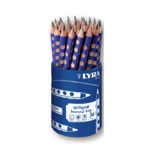 Lyra リラ 鉛筆 グルーヴ・グラファイト B ブルー軸 36本セット｜yumegazai