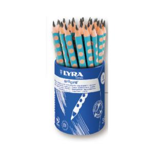 Lyra リラ 鉛筆 グルーヴ・グラファイト B ターコイズ軸 36本セット｜yumegazai