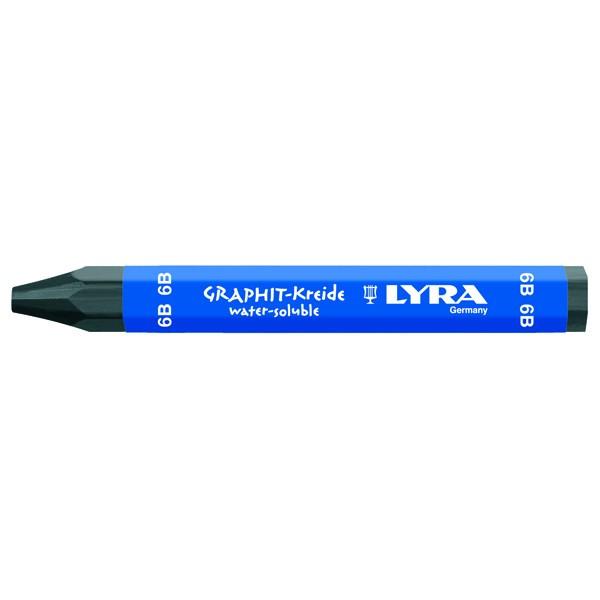 Lyra リラ 水性グラファイト クレヨン 6B (12本セット) L5630106