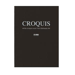 CROQUIS クロッキーブック ホワイト B5 黒表紙｜yumegazai