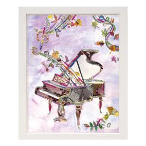 MIYUKI デコール四季シリーズ ビーズデコール ピアノ 秋 約21cm×16.5cm 額含まず ...