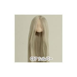 オビツ オビツドール 植毛ヘッド 11-01 ホワイティ シルバー 人形の頭 ウィッグ 髪の毛付き｜yumegazai