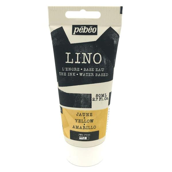 リノカット版画 インク（水性）80ml イエロー 01