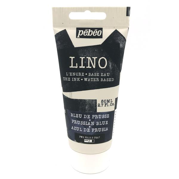 リノカット版画 インク（水性）80ml プルシアンブルー 05