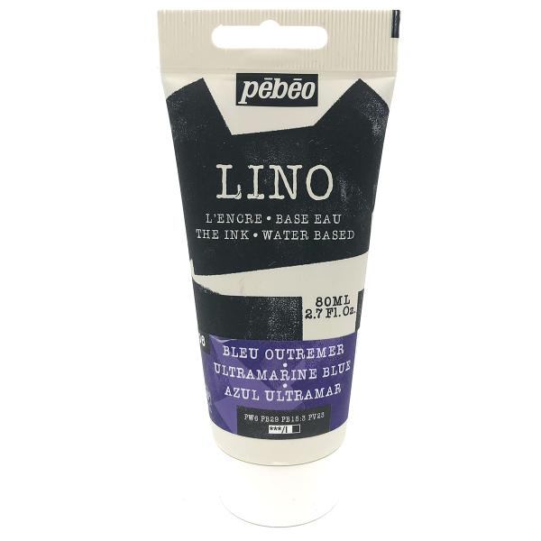 リノカット版画 インク（水性）80ml ウルトラマリンブルー 06