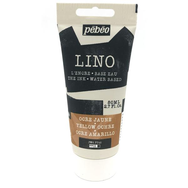 リノカット版画 インク（水性）80ml イエローオーカー 09