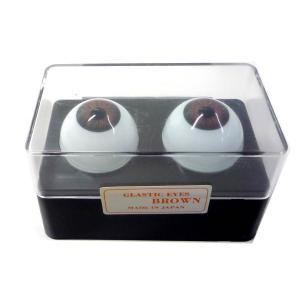 ビスクアイ グラスチック 茶16mm 白目部分含む UV ※人形の目 【代引き不可】｜yumegazai