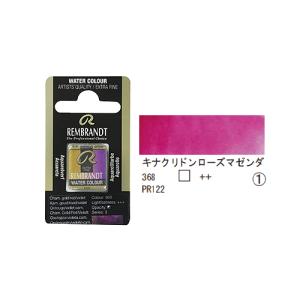 レンブラント 水彩絵具 ハーフパン キナクリドンローズマゼンダ T0586368-1｜yumegazai