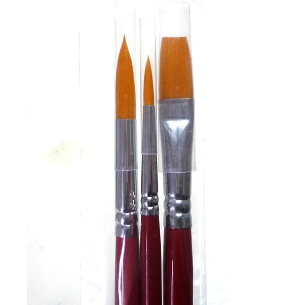 水彩筆 ヴァンゴッホ アクリルガッシュ筆用 3本入りセット