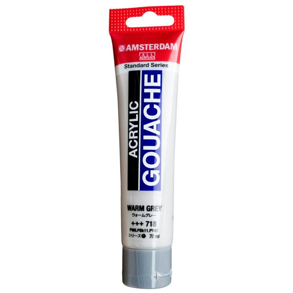 アムステルダム アクリリックガッシュ 70ml #718 ウォームグレー
