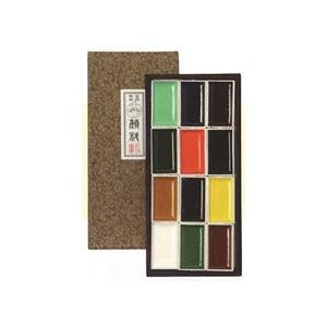 上羽絵惣 顔彩セット 特製 12色セット 大角