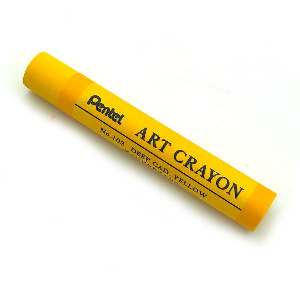 ぺんてる アートクレヨン 単色 ディープカドイエロー 3本セット PTACT103