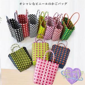 かごバッグ P.Pバッグ バッグ ビニール製 ...の詳細画像3