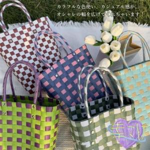 かごバッグ P.Pバッグ バッグ ビニール製 ...の詳細画像4