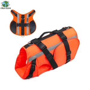 犬用ライフジャケット 犬用浮き輪 救命胴衣 ドッグウェア ペット用ライフジャケット ペット用品 犬服 ライフジャケット 反射ストリップ ハンドル付き