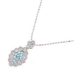 パライバトルマリン ダイヤモンド ネックレス D0.23ct TL0.07 0.04ct