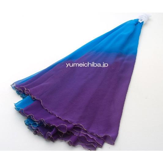 韓国舞踊用衣装チマ・練習用スカート グラデーション紫ブルー