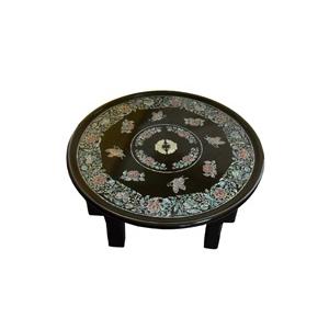 韓国螺鈿漆塗り丸お膳鶴と花柄中 : チマチョゴリと韓国雑貨の専門店夢