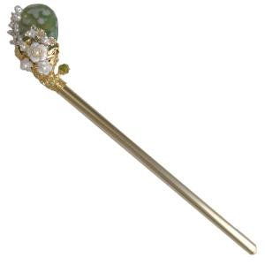 韓国ヘアー飾りピニョNo62 高級かんざし・ターコイズのピニョ