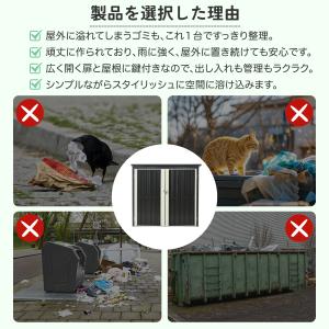 ゴミ収納庫 物置き スチール物置 ゴミストッカ...の詳細画像1