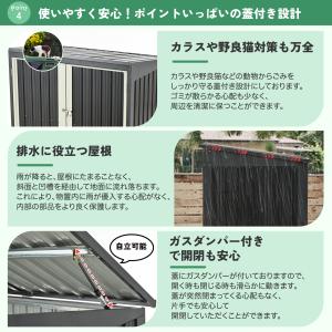 ゴミ収納庫 物置き スチール物置 ゴミストッカ...の詳細画像5