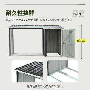 2サイズ 薪棚 薪 薪ストーブ 薪割り 棚 鉄...の詳細画像5