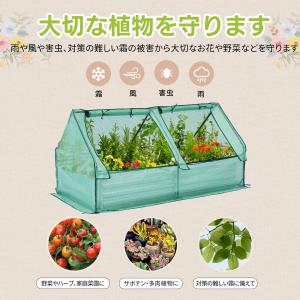 【ビニールハウス付き】2サイズ レイズドベッド...の詳細画像2