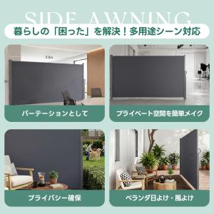 【3サイズ】格納式サイドオーニング 自動巻き上...の詳細画像3
