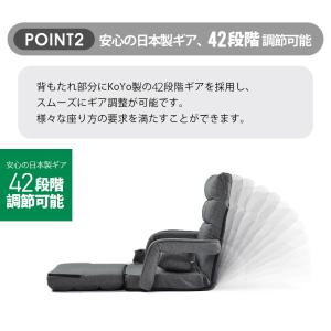 座椅子 肘掛け サイドポケット付き ハイバック...の詳細画像5