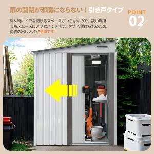 床材補強フレーム付き★ 物置 屋外 倉庫 大型...の詳細画像5