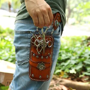 シザーケース プロ用 レザー 革 シザーホルダー ヌメ革 本革 タンニン