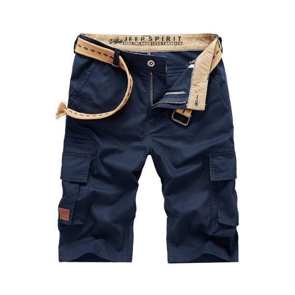 メンズ カーゴパンツ ショートパンツ 無地 ミリタリーワークパンツ コットン 短パン 夏 ハーフパン...