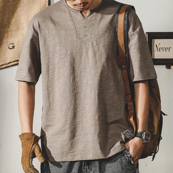 tシャツ メンズ 竹レーヨン 半袖 通気 吸汗 Vネック インナー 無地 シンプル 半袖 男性 カッ...