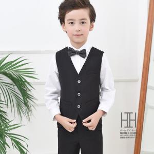 ベスト キッズ ファッション 春 秋 スーツ ベスト 子供服 ボーイ ドレス コード 子供 学生 結婚式 ブラック ホワイト ブルー ネイビー｜yumekakaku