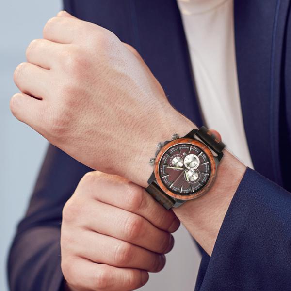 腕時計 メンズ ウォッチ クォーツ腕時計 24時間表示 日付表示付き 夜光 プッシュ式腕時計 タイマ...