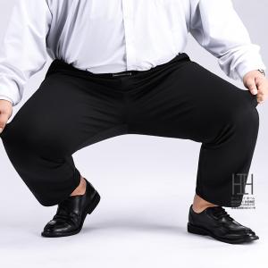 【超BIGサイズ】ストレッチパンツ スラックス メンズ 50代 黒 特大サイズ 130cm以上 ストレート 大きいサイズ ビジネス 通勤 形態安定加工 メンズパンツ ズボン｜yumekakaku